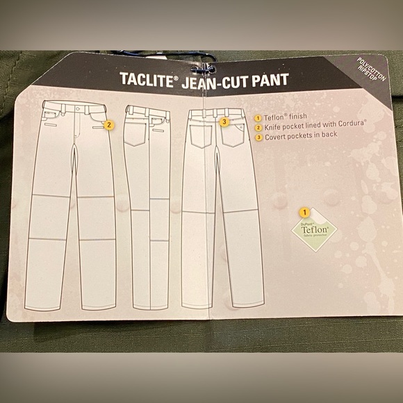 NEW 5.11 Taclite Jean-Cut Pants, Men’s 34 Waist 30 Inseam, Color - Green - Picture 7 of 9